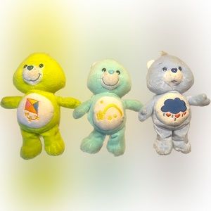 Care Bears Stuffed Animals Grumpy, Wish, Do Your Best Bear Vintage 2002